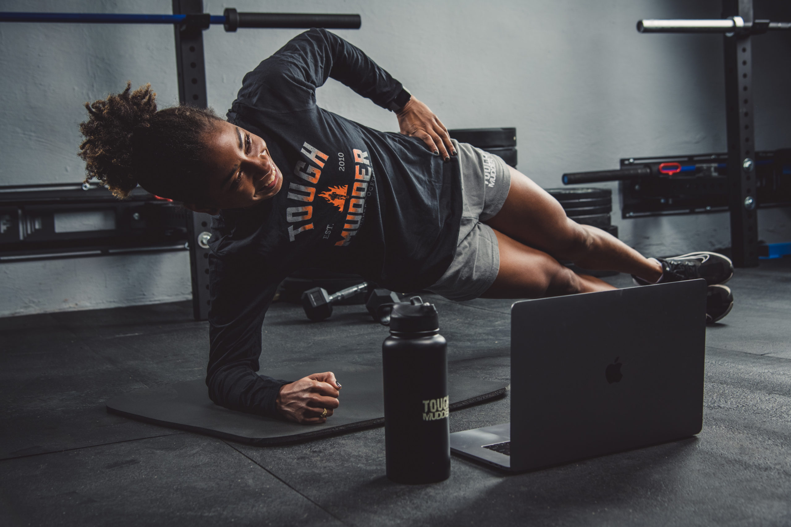 Woman doing side plank