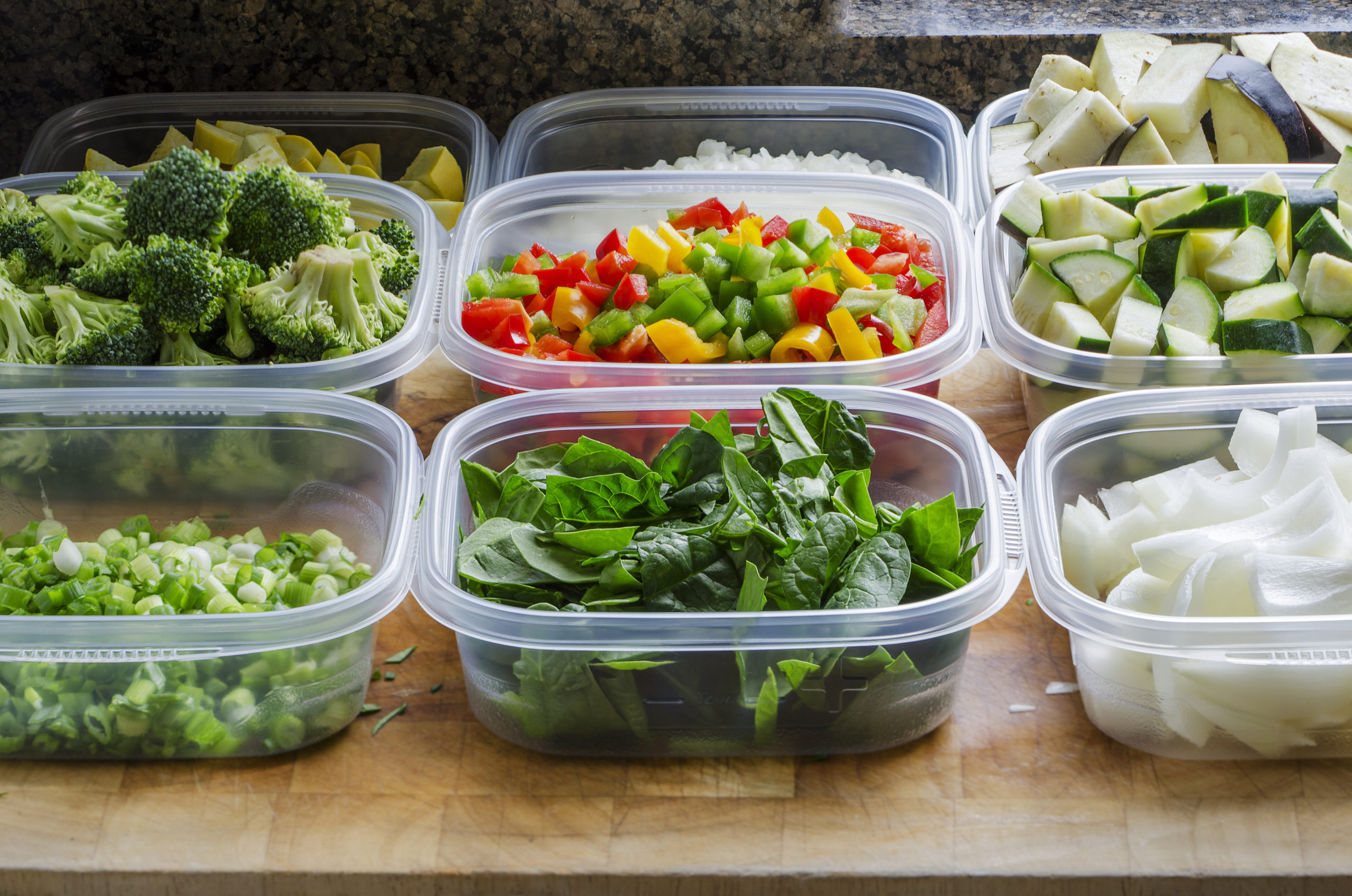 Meal prep vegetables