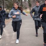 People running in the cold